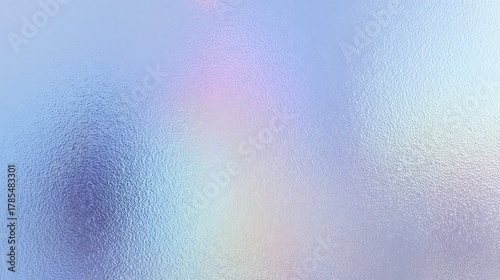 Frosted glass with soft pastel light effects creates a shimmering abstract background.
