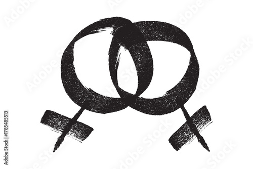 Hand drawn lesbian identity sign Symbol used to represent sex and gender