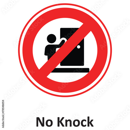 No Knock Vector icon which can easily modify or edit