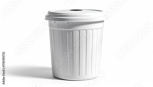 Wallpaper Mural White coffee cup with lid, vertical ribbing Torontodigital.ca