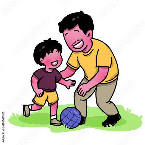 father and son day happy