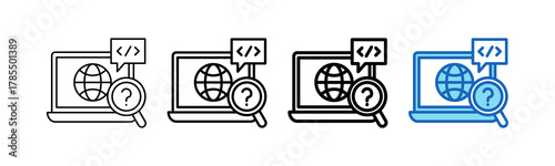 Programming Language Icon outline style icon