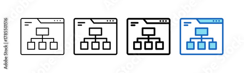 Sitemap Icon outline style icon