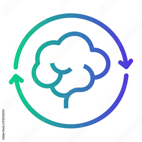 knowledge Line Gradient Icon
