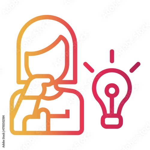 knowledge Line Gradient Icon