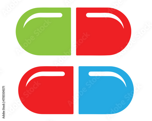 Colorful medicine pills, a vibrant mix of green, red, and blue capsules, representing medication, treatment, and healthcare solutions