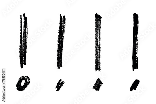 Set of hand drawn exclamation mark clipart Single element for design