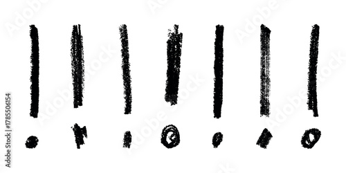 Set of hand drawn exclamation mark clipart Single element for design