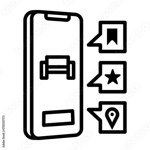 hotel service Line Icon