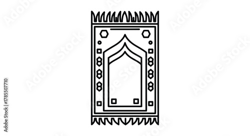 Islamic prayer rug icon