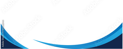 Blue wave design element abstract vector illustration, fluid curve flow graphic, isolated liquid shape, clean corporate background, modern technology concept, aqua motion banner