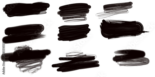 Hand Drawn Brush Stroke Abstract Art