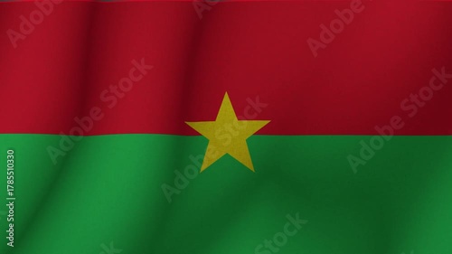 Wallpaper Mural The flag of Burkina Faso. The evolving national flag of Burkina Faso in 3d format. 1080p HD animation for presentation Torontodigital.ca