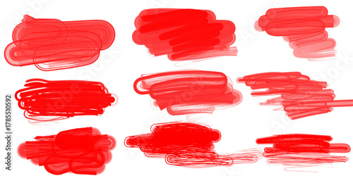 Abstract Brush Stroke Vector Set