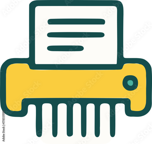 Paper shredder machine icon