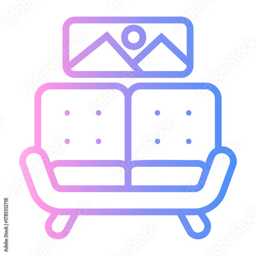 hotel service Line Gradient Icon