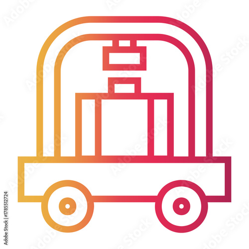 hotel service Line Gradient Icon