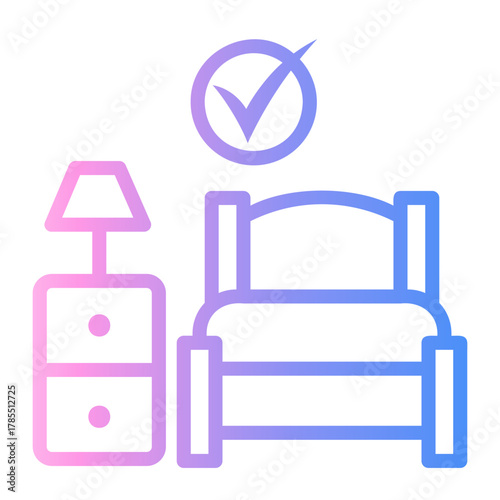 hotel service Line Gradient Icon