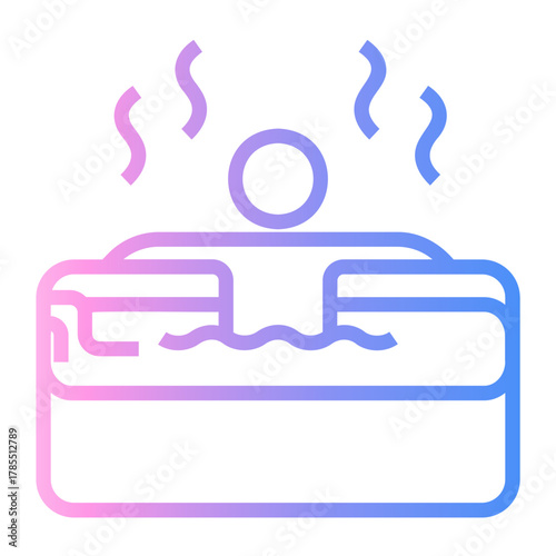 hotel service Line Gradient Icon