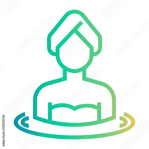 hotel service Line Gradient Icon