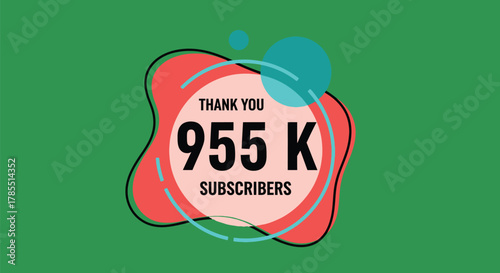 Celebrate 955K subscribers milestone with stylish social media marketing
