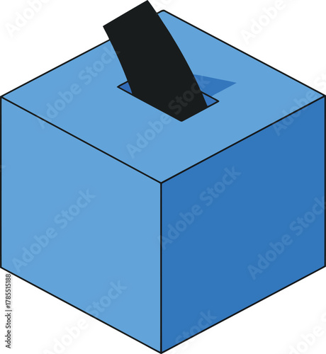 Election ballot box icon: democracy & voting concept