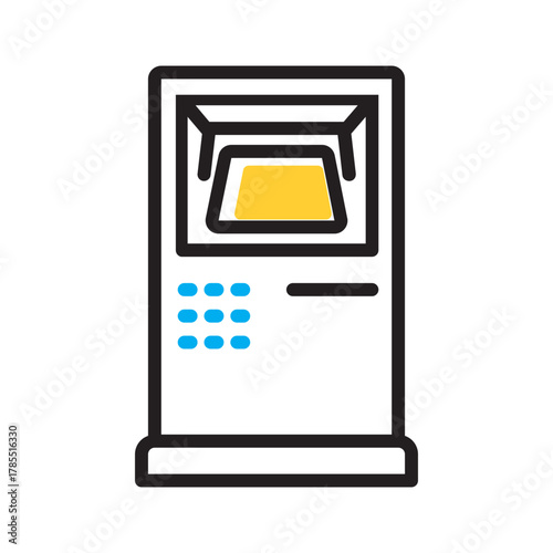 Vector multi color icon for Atm         