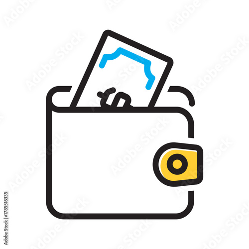 Vector multi color icon for Wallet        