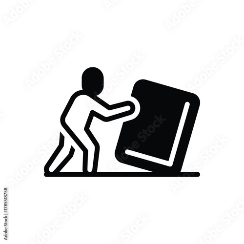 Black solid icon for coordinated effort