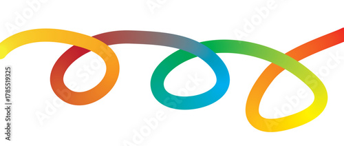 PrintColorful Abstract Twirl Ribbon