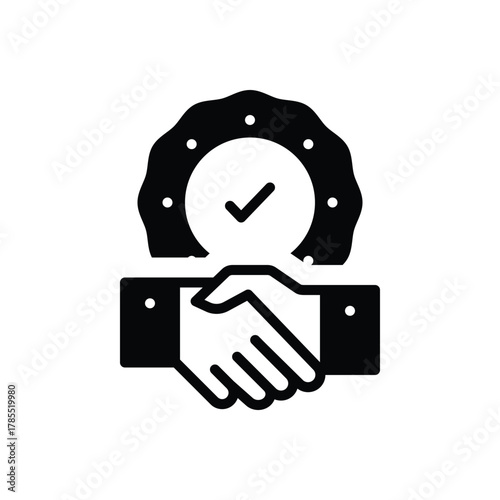 Black solid icon for reliable crew