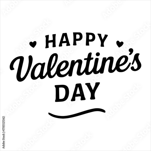 Charming calligraphic script wishing a joyful romantic holiday, perfect for cards, banners, or festive digital greetings and print designs