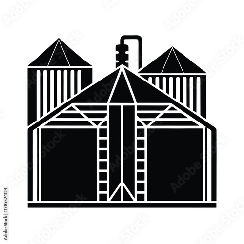 Grain Storage Silos Icon