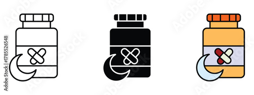 Sleeping pills icon vector. restful sleep and wellness symbol. vector illustration.
