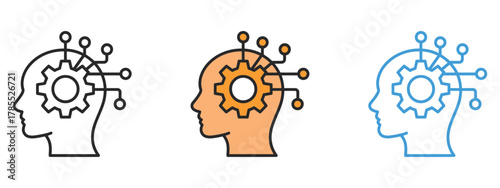 Critical Thinking icon vector. creative problem solving symbol. vector illustration.