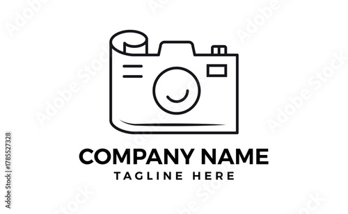 Camera outline logo design