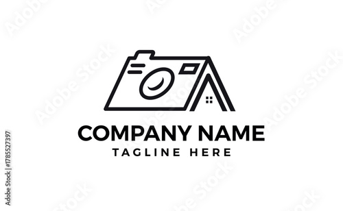 Camera outline logo design