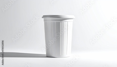 Wallpaper Mural White container with lid, simple design, in bright light Torontodigital.ca