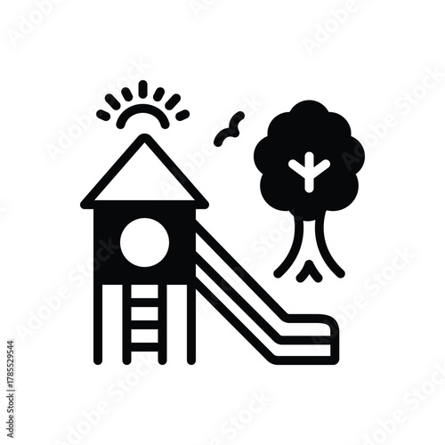 Black solid icon for recreational amenities