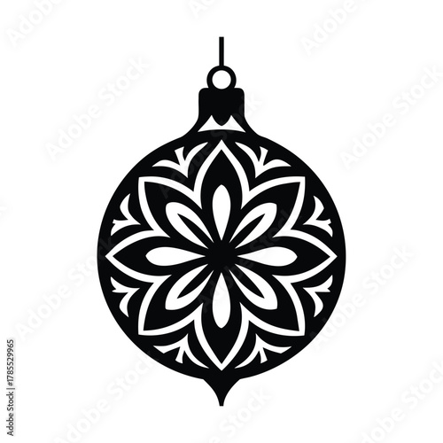 Handcrafted Silver Ornament Vector