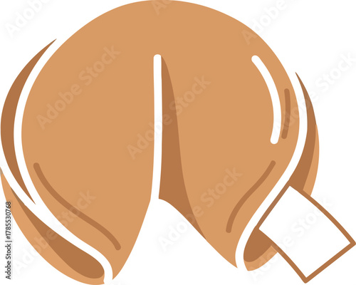 Fortune cookie isolated icon