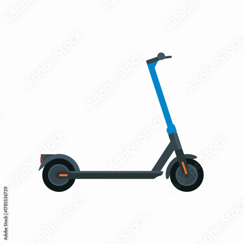 Flat Illustration of an Electric Scooter