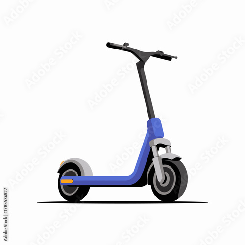 Flat Art of a Modern Electric Vehicle