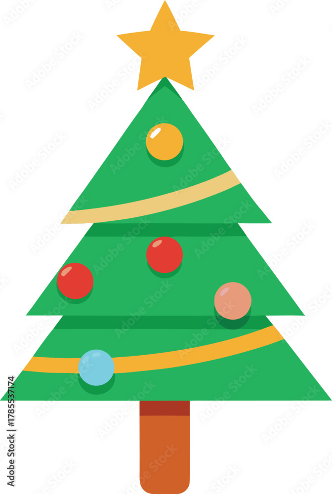 Obraz premium christmas tree on a white background