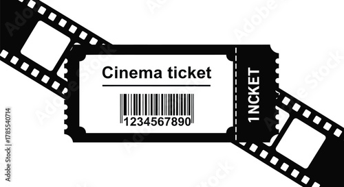 Find movie tickets online cinema ticket stub film reel vector art