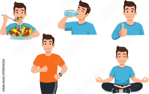 Healthy Lifestyle Choices Eating Nutritious Foods, Staying Hydrated, and Practicing Mindfulness for Wellbeing