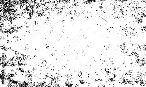 Abstract black and white grunge texture with rough edges and scattered noise