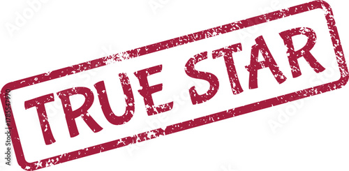 Authentic True Star textured imprint symbol for recognition and exceptional talent