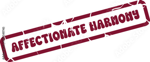 Affectionate Harmony Rubber Stamp Symbol for Unity Peace and Enduring Relationships