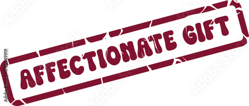 Affectionate Gift Rubber Stamp Emblem for Thoughtful Present Giving and Special Occasions